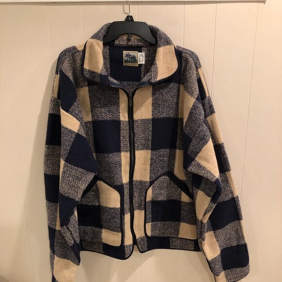 Black & Tan Plaid Cabin Fever Coat, Size XL - Picture 1 of 8